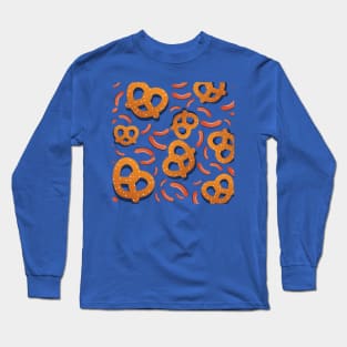 Pretzel and Sausage pattern Long Sleeve T-Shirt